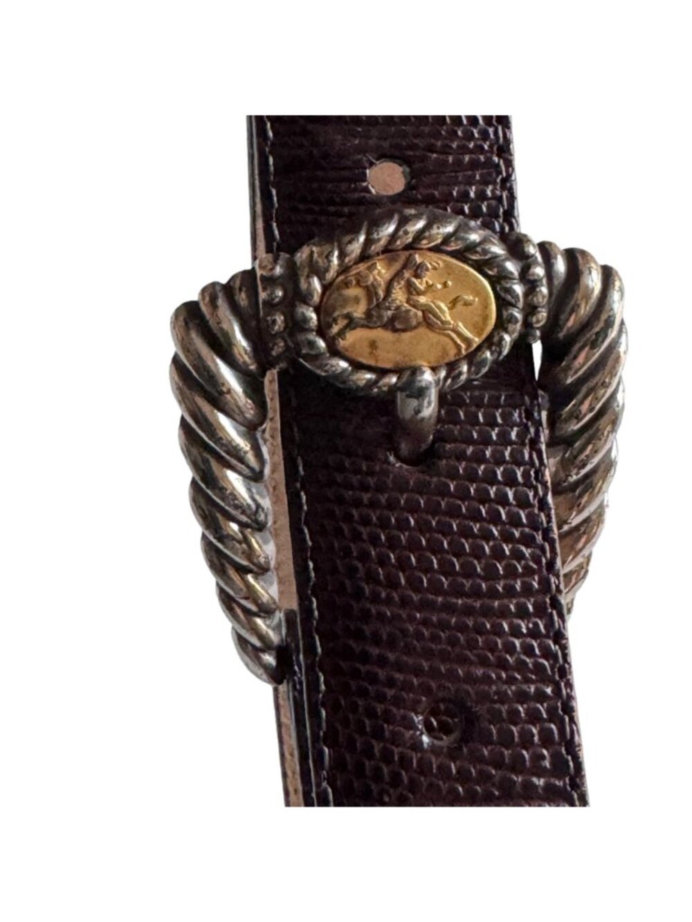 Brighton Brown Leather Belt Museum Collection M 37809 Sphinx Pegasus Vintage 90s - Picture 4 of 16